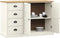 vidaXL - Dressoir - met - lades - VIGO - 113x40x75 - cm - massief - grenenhout - wit