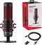 HyperX QuadCast - Microfoon - Trillingsdempende shockmount en tap-to-mute - Zwart