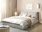 VINAY - Tweepersoonsbed - Lichtbeige - 160 x 200 cm - Corduroy