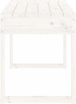vidaXL - Tuinbank - 80x38x45 - cm - massief - grenenhout - wit