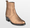 PS Poelman Mustang - Dames Cowboy Enkellaarzen - Metallic leer - Bruin Brons