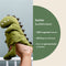 Trixie Knuffel - Mr. Dino - Dieren Pluche - Dinosaurus - Eerste knuffel voor Baby - 100% biologisch katoen - Groot