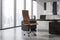Feel Furniture Luxe Bureaustoel - Hoge Rugleuning - Cognac Zilver