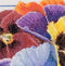 Thea Gouverneur - Borduurpakket met telpatroon - 435A - Voorgesorteerde DMC Garens - Viooltjes - Aida - 34 cm x 34 cm - DIY Kit