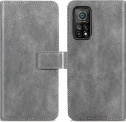 iMoshion Hoesje Geschikt voor Xiaomi Mi 10T Pro / Mi 10T Hoesje Met Pasjeshouder - iMoshion Luxe Bookcase - Grijs