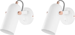 TYRIA - Wandlamp set van 2 - Wit - Metaal