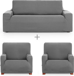 Sofa hoes set Eysa ULISES Grijs 3 Onderdelen