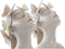 Decoratieve figuren DKD Home Decor Meisjes Blauw Roze Hars Vlinders (14 x 11,5 x 27 cm) (2 Stuks)