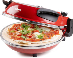 DOMO DO9284PZ - Pizza Oven - Keramische Steen Ø 32 cm - 400°C in 5 minuten - Rood