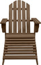 vidaXL - Tuinstoel - met - voetenbank - hout - bruin