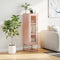 vidaXL - Hoge - kast - 36x39x123 - cm - koudgewalst - staal - roze
