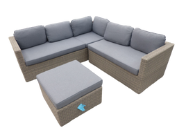 Eurofleur aanbieding - Gibson cornerset natural kobo grey incl. royal antraciet kussens