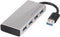 Club3D CSV-1431 - USB 3.2 Gen 1-hub 4 poorten - Aluminium behuizing met snellaadpoort - Aluminium (geborsteld)