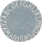 Vloerkleed kinderkamer Round ABC Vintage Blue-Natural