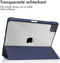 imoshion Tablet Hoes - Geschikt voor iPad Pro 12.9 (2022) / Pro 12.9 (2021) / Pro 12.9 (2020) / Pro 12.9 (2018) - Trifold Hardcase Bookcase - Donkerblauw