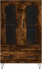 vidaXL - Hoge - kast - 69,5x31x115 - cm - bewerkt - hout - gerookt - eikenkleurig