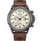 Timberland Bruine Leren Horloge Met Stalen Kast 46 MM
