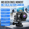 Strex Action Camera SP342 - 4K 30MP - Tot 30 meter waterdicht EIS stabilisatie WiFi - Zwart