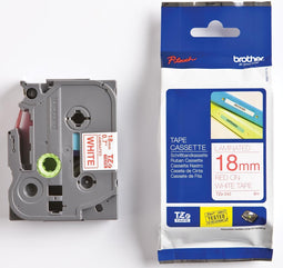 TZ-242 18mm - red on white - laminated (8m)