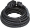Perel Verlengsnoer 5 meter H05RR-F 3G2.5 16 A 230 V 3680 W rubber zwart IP44 type E/F geaard buitengebruik flexibel tuin werkplaats elektrisch gereedschap