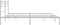 vidaXL - Bedframe - met - hoofdbord - metaal - wit - 200x200 - cm
