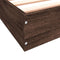 vidaXL - Bedframe - zonder - matras - bewerkt - hout - bruin - eikenkleur - 140x200 - cm