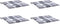 vidaXL - Tuinstoelkussens - 4 - st - 50x50x3 - cm - oxford - stof - ruitpatroon - grijs