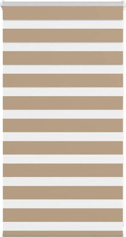 vidaXL - Zebra - Blind - 85x100 - cm - stofbreedte - 80,9 - cm - polyester - zandbruin