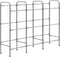 vidaXL - Opbergrek - voor - 9 - kratten - 145x33x116 - staal - zilverkleurig
