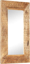 vidaXL - Spiegel - handgesneden - 80x50x2,5 - cm - massief - mangohout