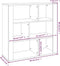 vidaXL - Dressoir - 80x30x80 - cm - bewerkt - hout - gerookt - eikenkleurig