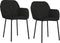 vidaXL - Eetkamerstoelen - 2 - st - fluweel - zwart