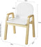 SoBuy KMB24-Wx2 - Kinderstoel Set van 2 - Verstelbare zithoogte 23-35 cm - Wit (2 stuks)