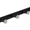Wandkapstok - 5 haken - met plank - zwart - 28 x 65 x 25 cm