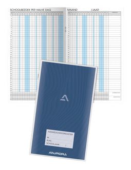 Aanwezigheidsreg aurora 155x260mm ned 56pag | 25 stuks