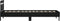 vidaXL - Bedframe - met - hoofdbord - en - LED-verlichting - zwart - 90x200 - cm