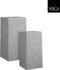Mica Decorations Juliette Sokkel - Set van 2 - L35 x B35 x H70 cm - Lichtgewicht Kunststof - Lichtgrijs