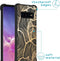iMoshion Hoesje Geschikt voor Samsung Galaxy S10 Plus Hoesje Met Koord - iMoshion Design Hoesje met Koord - Goud / Zwart / Golden Leaves