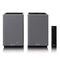 Lenco Hifi Speaker - Boekenplank speakers met Bluetooth - 80W - 2 stuks - Stereo set - SPB-240BKGY - Zwart/Grijs