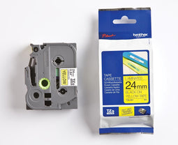 TZe651 - Gel. tape - zwart op geel - Rol (2.4 cm x 8 m) 1 rol(len) - voor P-Touch PT-1010. 1080. 18. 3600. D200. D600. E500. H100. H101. H105. H500. P700. P750