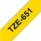 TZe651 - Gel. tape - zwart op geel - Rol (2.4 cm x 8 m) 1 rol(len) - voor P-Touch PT-1010. 1080. 18. 3600. D200. D600. E500. H100. H101. H105. H500. P700. P750