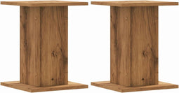 vidaXL - Plantenstandaards - 2 - st - 30x30x40 - cm - hout - artisanaal - eiken