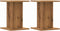 vidaXL - Plantenstandaards - 2 - st - 30x30x40 - cm - hout - artisanaal - eiken