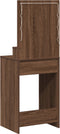 vidaXL - Kaptafel - met - LED-verlichting - - - Bruin - Eik, - 50x41x135 - cm