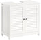 SoBuy FRG237-W - Wastafelonderkast - 2 Deuren 2 Opbergplanken - Wit 60x35x58cm