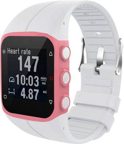iMoshion Bandje Geschikt voor Polar M400/M430 - iMoshion Siliconen band zilveren gesp met installatiehulp - Wit