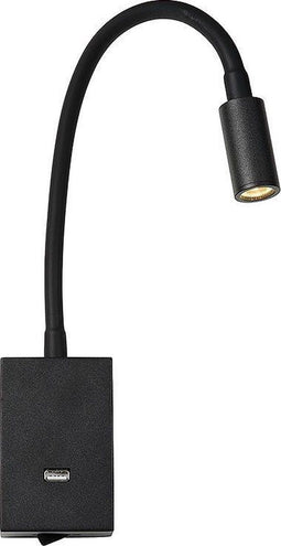 Atmooz - Wandlamp Medoc - Geintegreerde led - Woonkamer / Slaapkamer / Eetkamer - Zwart metaal - Hoogte : 50cm