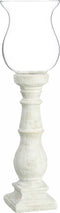 Kaarshouder 20,5 x 20,5 x 71 cm Kristal Cement Wit