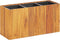 vidaXL - Plantenbak - verhoogd - met - 3 - potten - massief - acaciahout