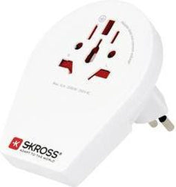 Skross 1500271 Reisstekker - World to Switzerland + Italy + Brazil - Wit
